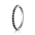 Black and White Diamond Silver Ring Jewelry Wedding Gift